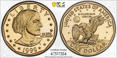 1999-P SBA$1 PR69DCAM