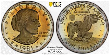 1981-S SBA$1 Type 1 PR68DCAM