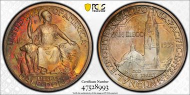 1935-S 50C San Diego MS67+