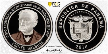 2018 20 B Justo Arosemena PR70DCAM