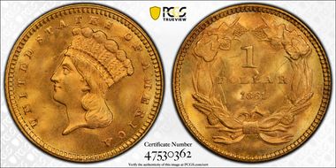 1861 G$1 MS67