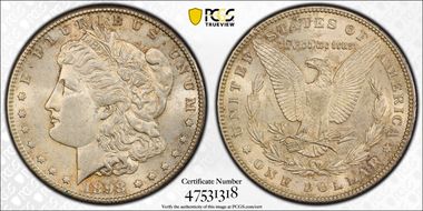 1898-S $1 AU58