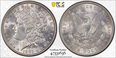 1901 $1 MS63+