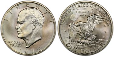 1972-S $1 Silver MS68