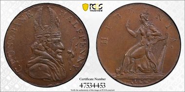 (c.1790) Tk 1/2D DH-68 Wicklow, Cronebane MS61BN