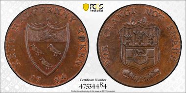 1794 Tk 1/2D DH-35 Kent, Lamberhurst MS63BN