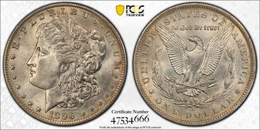 1896-O $1 AU58