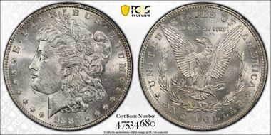 1887 $1 MS62