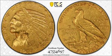 1912-S $5 XF45