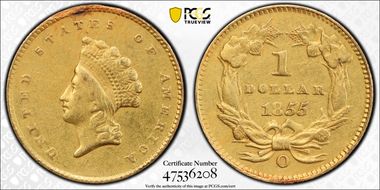 1855-O G$1 N1