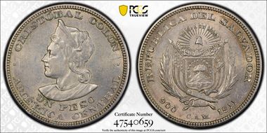 1911-CAM Peso KM-115.2 Large Bust AU55