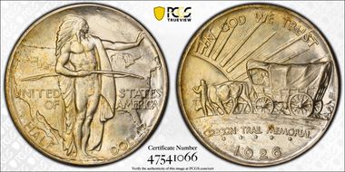 1926 50C Oregon MS65