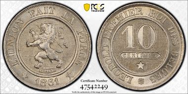 1861 10C MS66