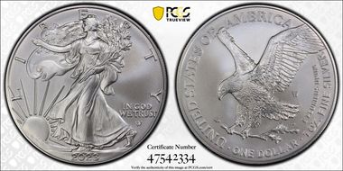 2023 $1 Silver Eagle First Strike MS70