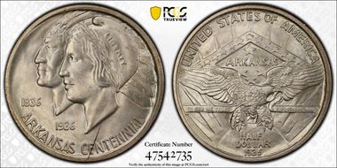 1935 50C Arkansas MS65