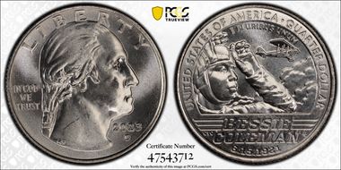2023-D 25C Bessie Coleman MS66