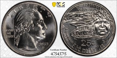 2023-D 25C Edith Kanaka'ole MS64