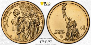 2020-D $1 American Innovation SC Septima Clark Pos. B MS65