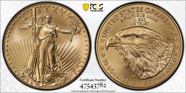 2023 $50 Gold Eagle First Strike MS70