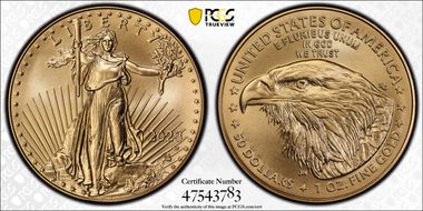 2023 $50 Gold Eagle First Strike MS70