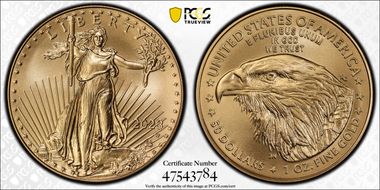 2023 $50 Gold Eagle First Strike MS70