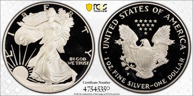 1995-P $1 Silver Eagle PR69DCAM