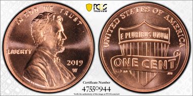 2019-W 1C Shield MS68RD