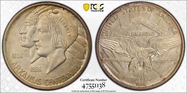 1936-S 50C Arkansas MS66