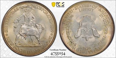 1938 50C New Rochelle MS66+