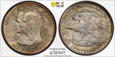 1921 50C Alabama MS66