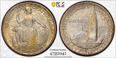 1935-S 50C San Diego MS66