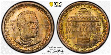 1946 50C Booker T. Washington MS67