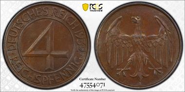 1932-A 4 Rcpfg J-315 MS63BN