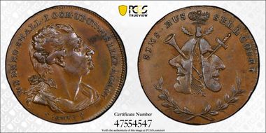 (c.1790) Tk 1/2D DH-478a Middlesex, Sims' MS62BN