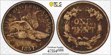1857 1C Flying Eagle N1