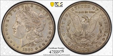 1883-S $1 AU55