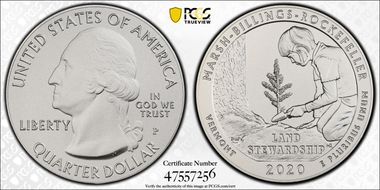 2020-P 25C Marsh-Billings-Rockefeller NP 5 oz Silver SP70
