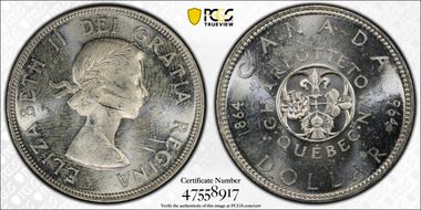 1964 S$1 Confederation MS61
