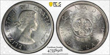 1964 S$1 Confederation MS63