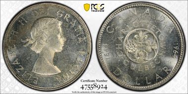 1964 S$1 Confederation MS62