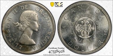 1964 S$1 Confederation MS62