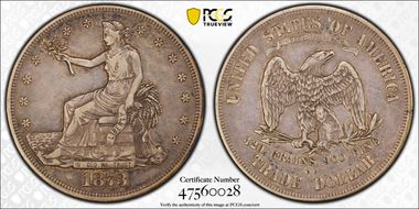 1873-CC T$1 Trade VF30