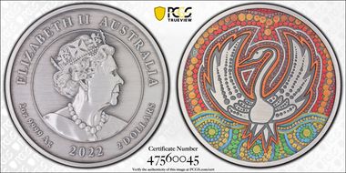 2022-P $2 Black Swan Maali Antique Finish SP70