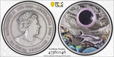 2023-P $2 Ningaloo Eclipse 2oz Ag Antique Finish SP70