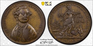 1779 AE Medal Betts-564, Admiral Keppel XF40