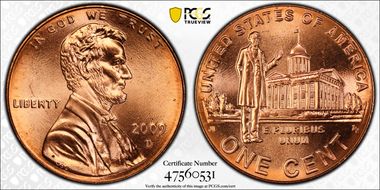 2009-D 1C Lincoln-Professional MS66+ RD