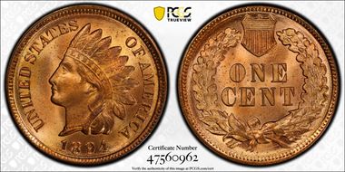 1894 1C MS65RD