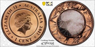 2017 1C Planetary Coins Pluto Colorized MS70RD