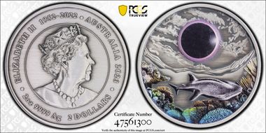2023-P $2 Ningaloo Eclipse 2oz Ag Antique Finish SP70
