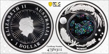 2012-P $1 Wombat - Opal PR69DCAM